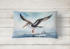 Birds, Birds, Birds Throw Pillow Throw Pillow for Indoor Couch Bed Outdoor Patio Washable, Black Skimmer 7515,12Hx16W