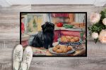 Affenpinscher Christmas Cookies Doormat Front Door Mat Indoor Outdoor Rugs for Entryway, Non Slip Washable Low Pile, 24H X 36W