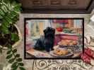 Affenpinscher Christmas Cookies Doormat Front Door Mat Indoor Outdoor Rugs for Entryway, Non Slip Washable Low Pile, 24H X 36W